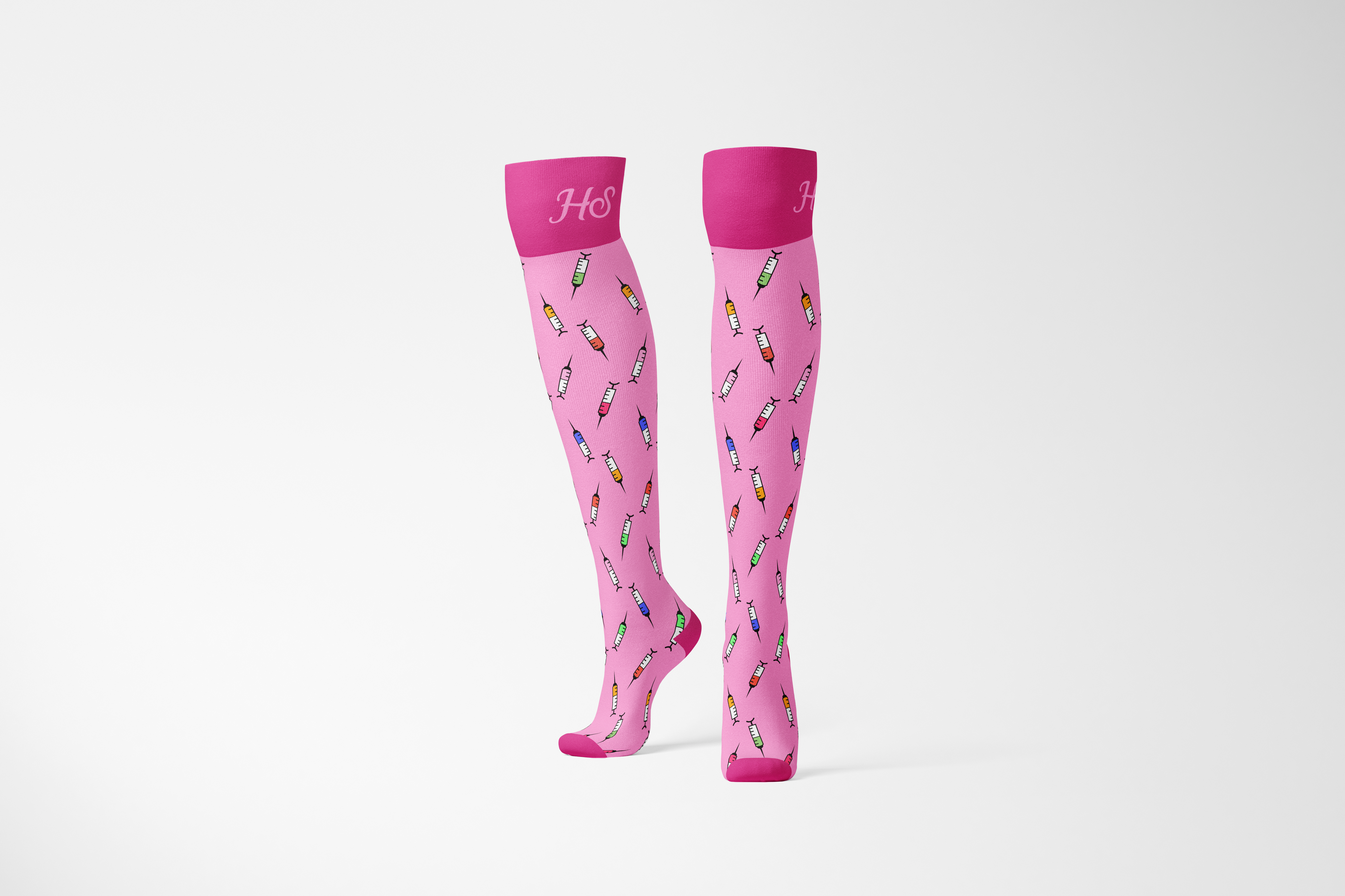 Kompressionsspritzensocke - Rosa