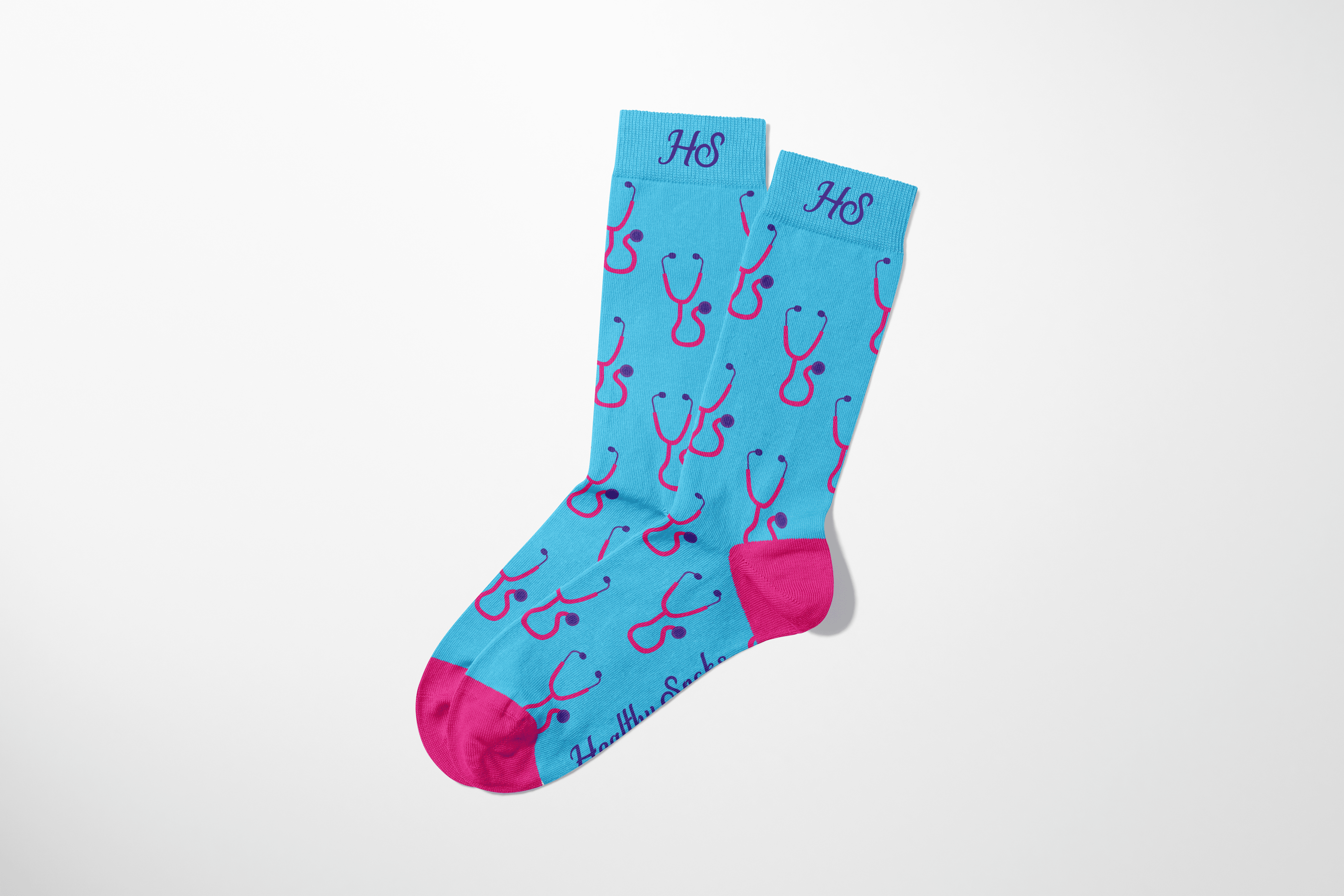 Stethoskop-Socken – Blau-Edition