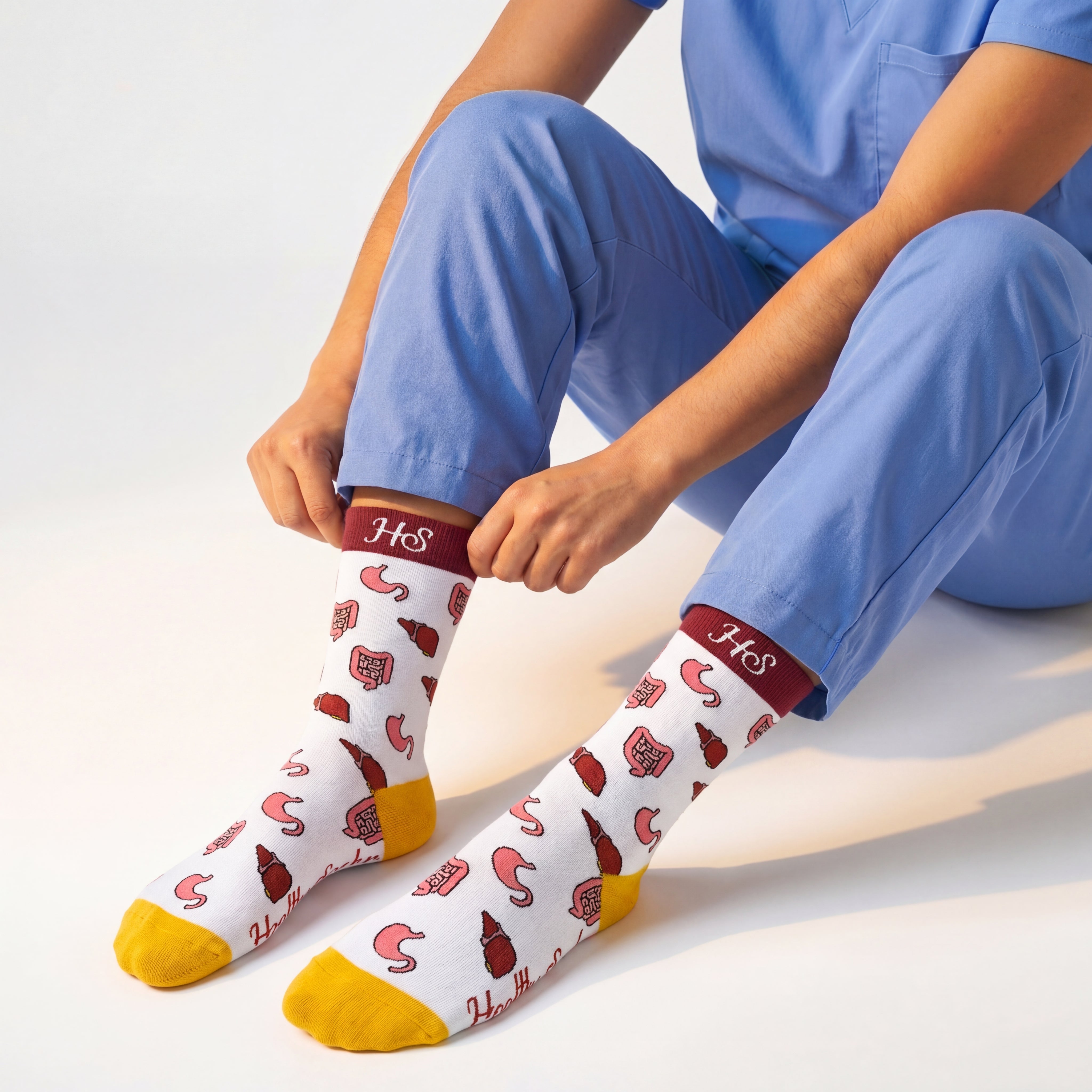 Magen-Darm-Socken – Weiße Edition