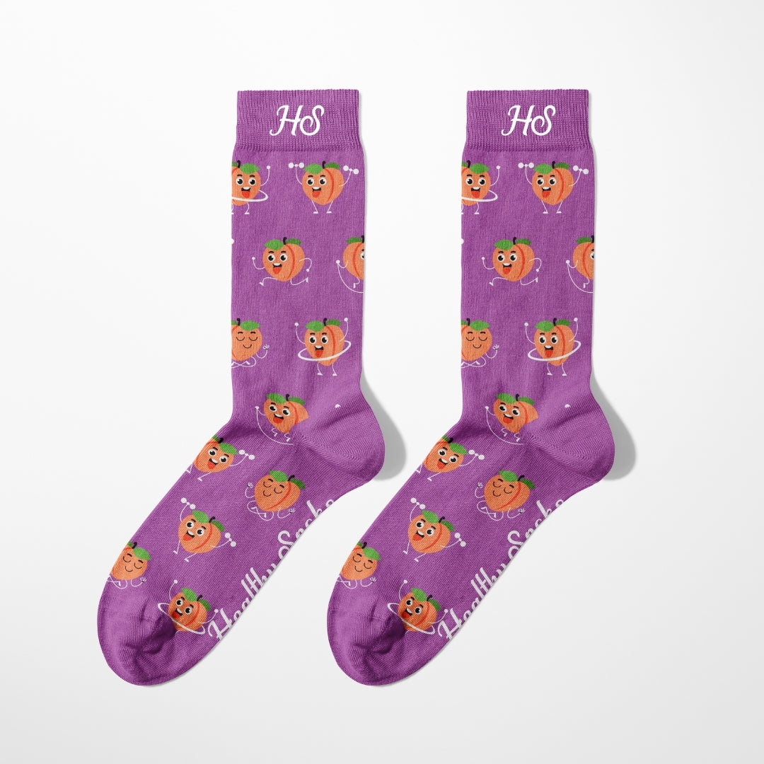 Healthy Life Socks - Peach