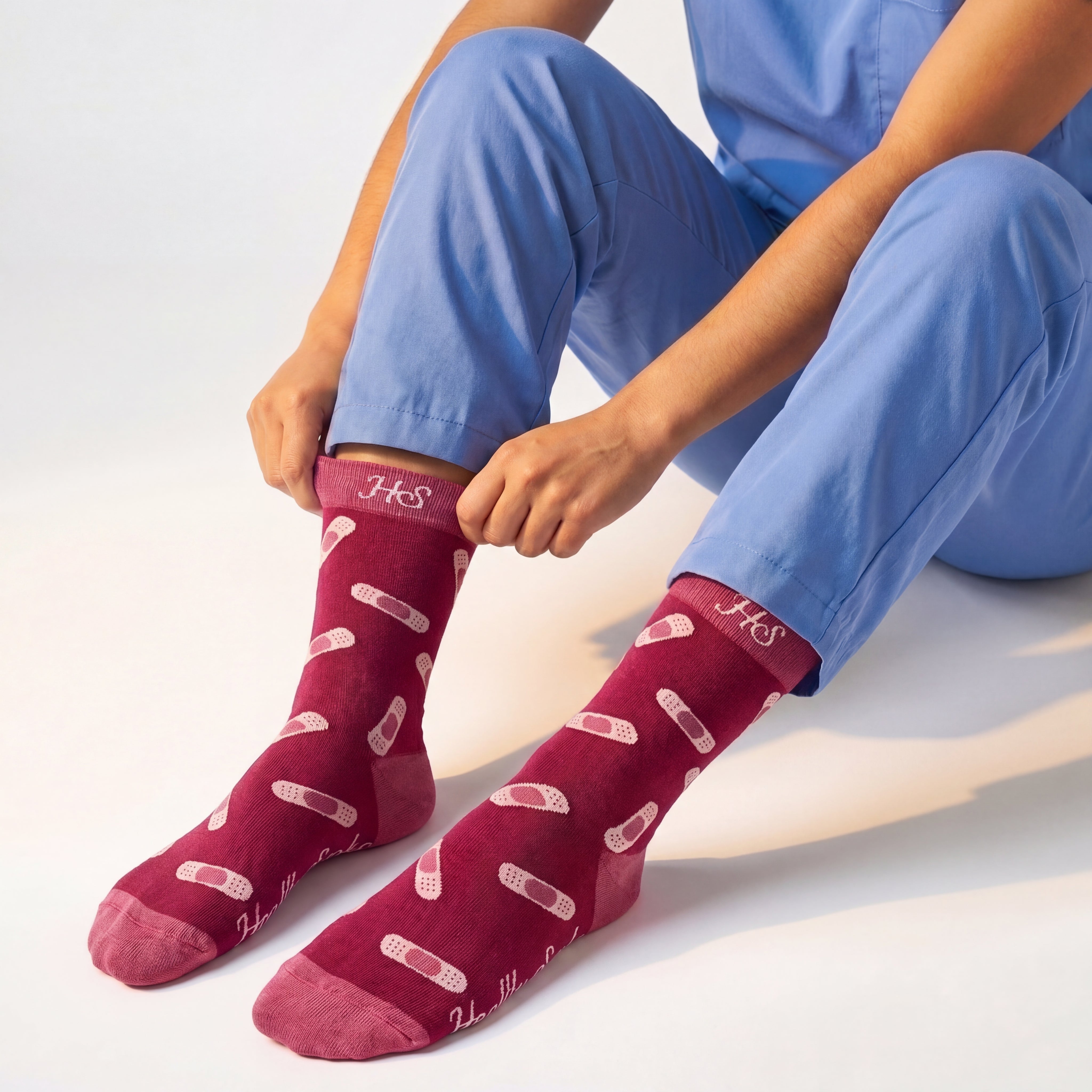 Pflaster-Socken – Rosa Edition