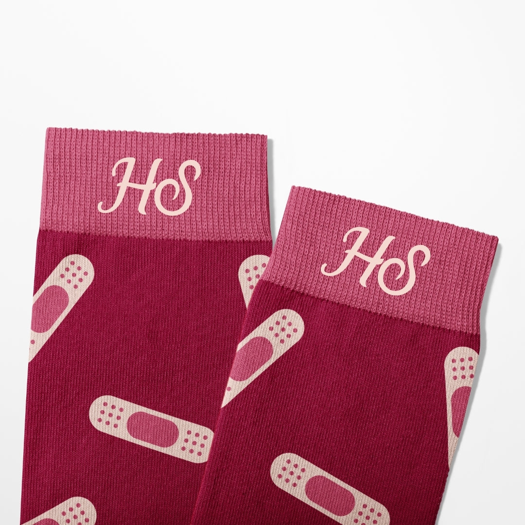 Pflaster-Socken – Rosa Edition