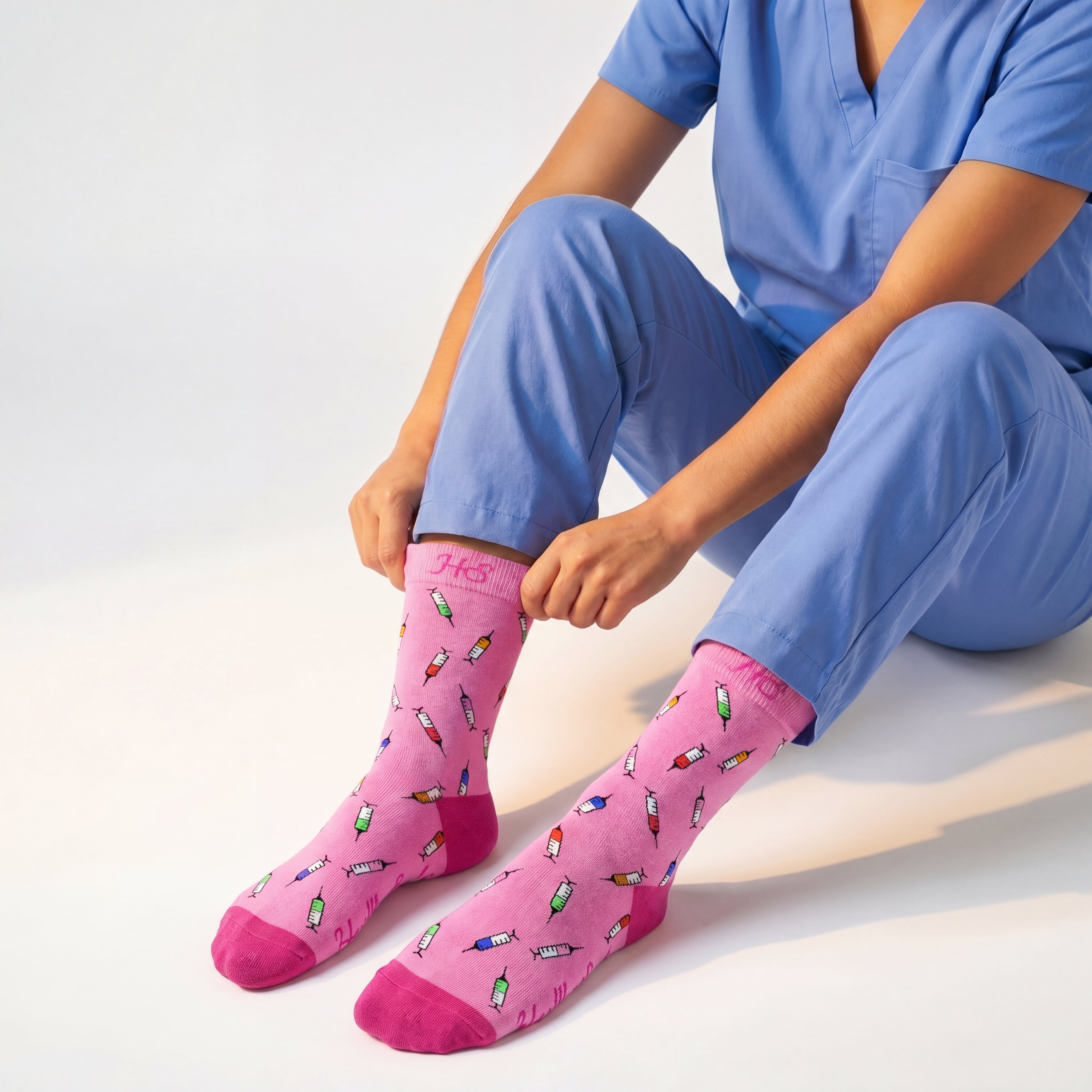 Spritzen-Socken – Rosa Edition