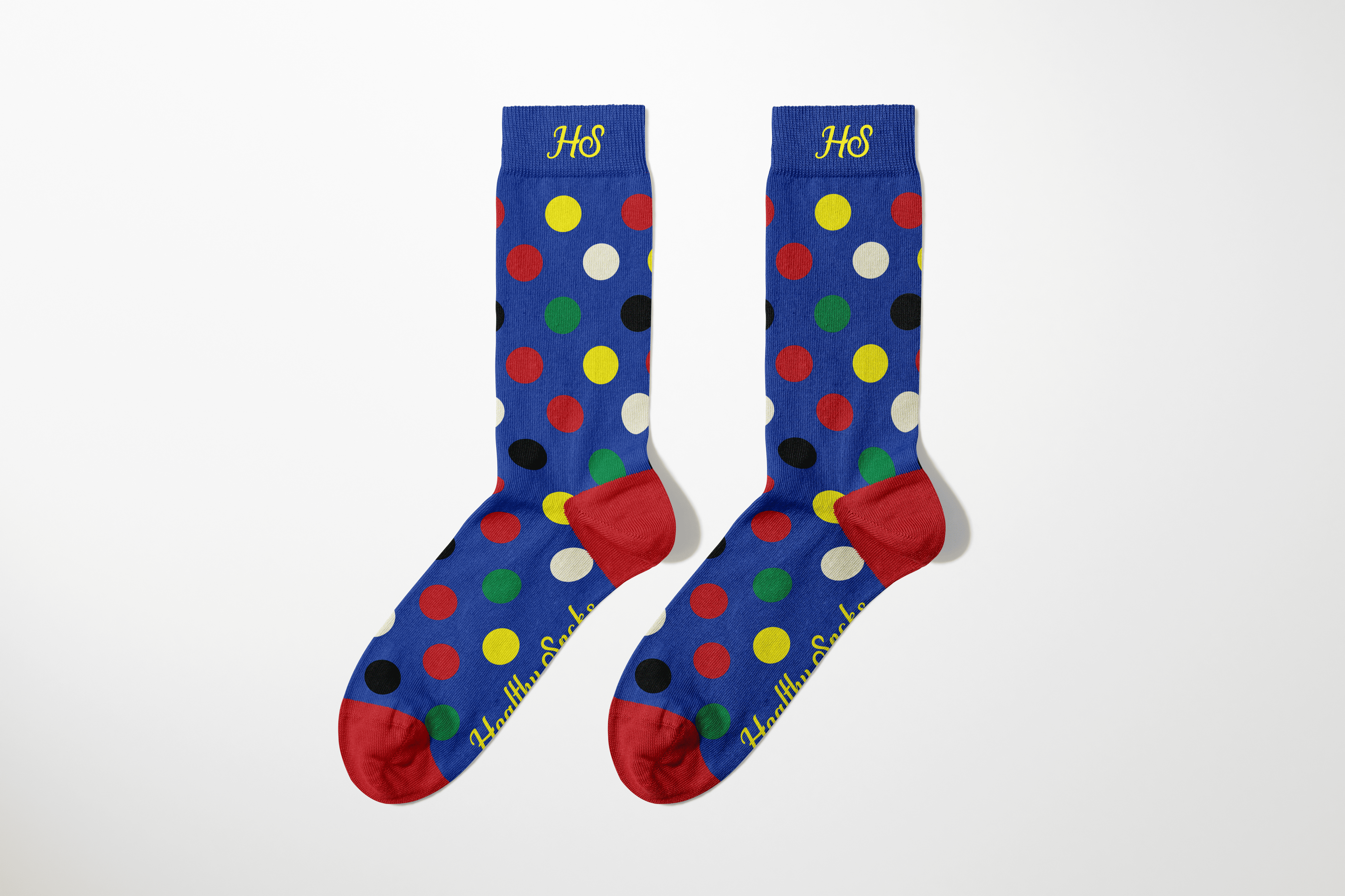 EKG-Punkt-Socken – Blau-Edition