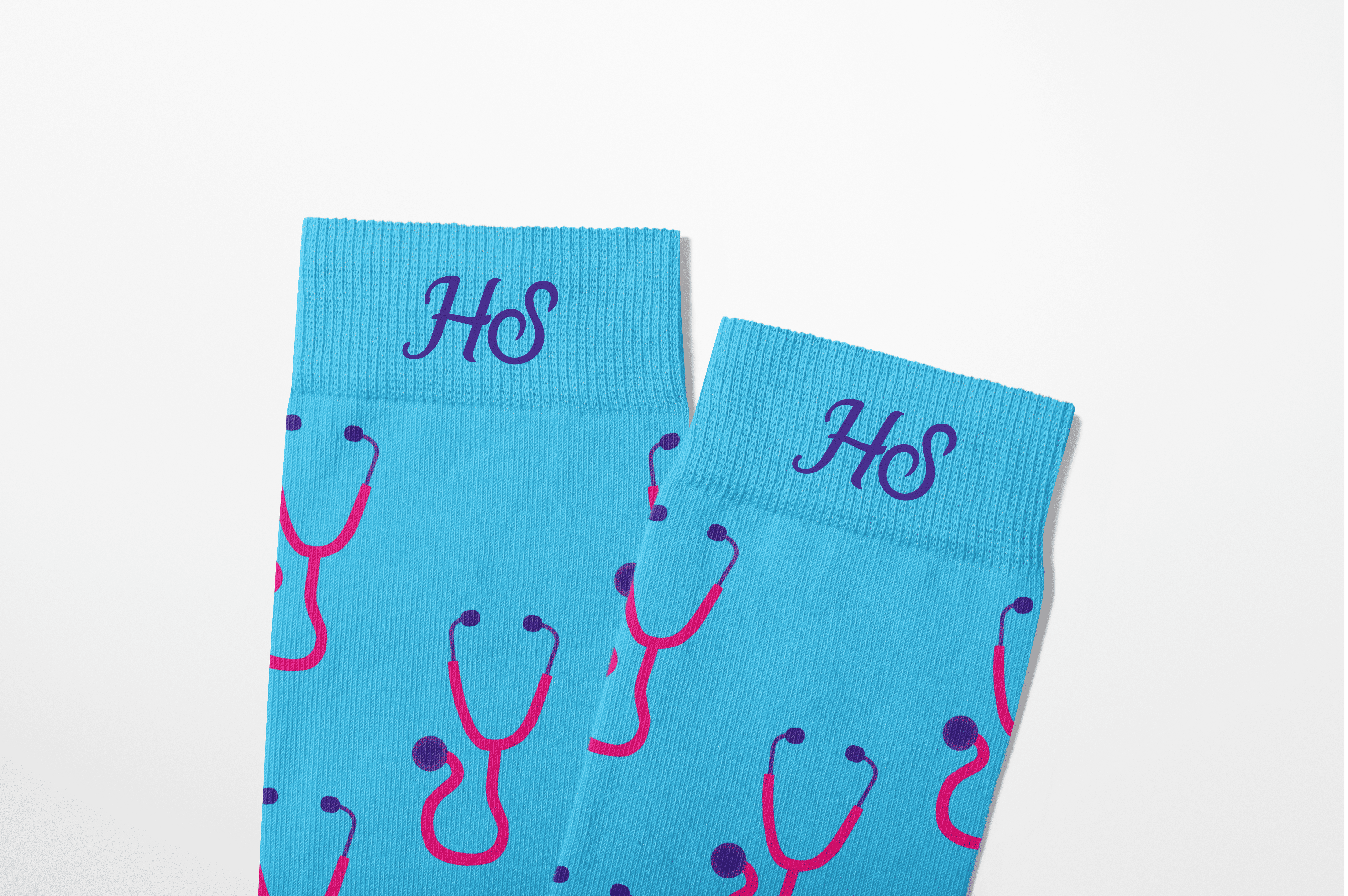 Stethoskop-Socken – Blau-Edition