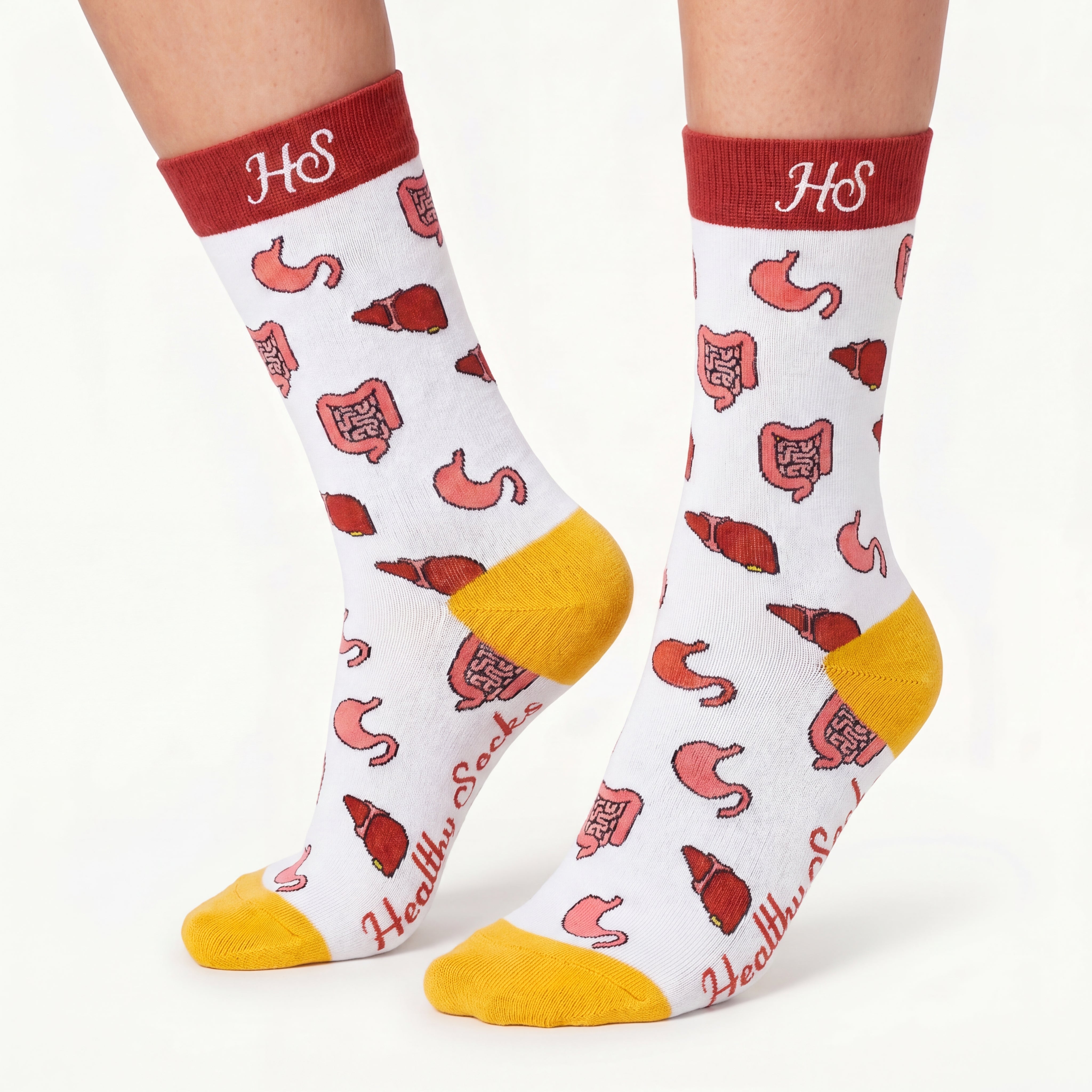 Magen-Darm-Socken – Weiße Edition