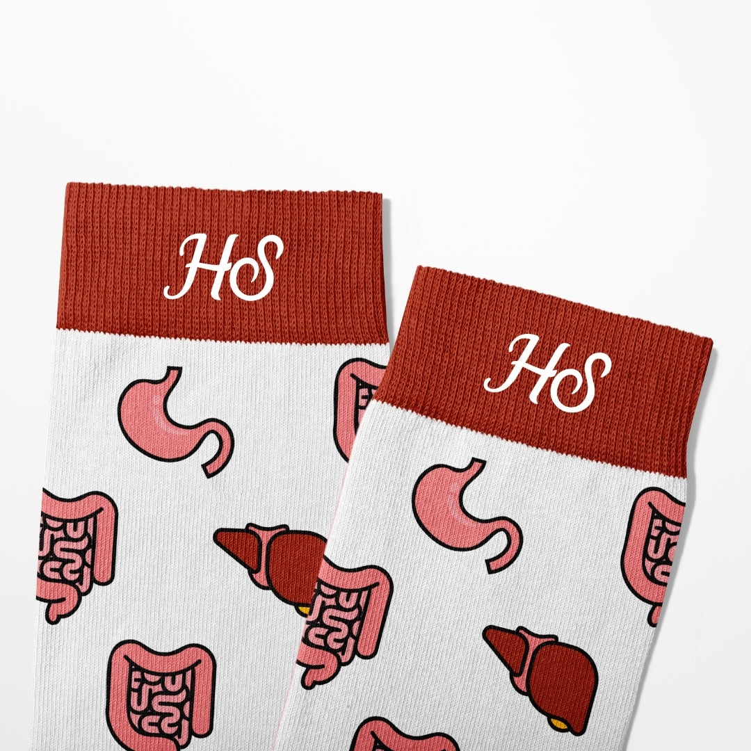 Magen-Darm-Socken – Weiße Edition