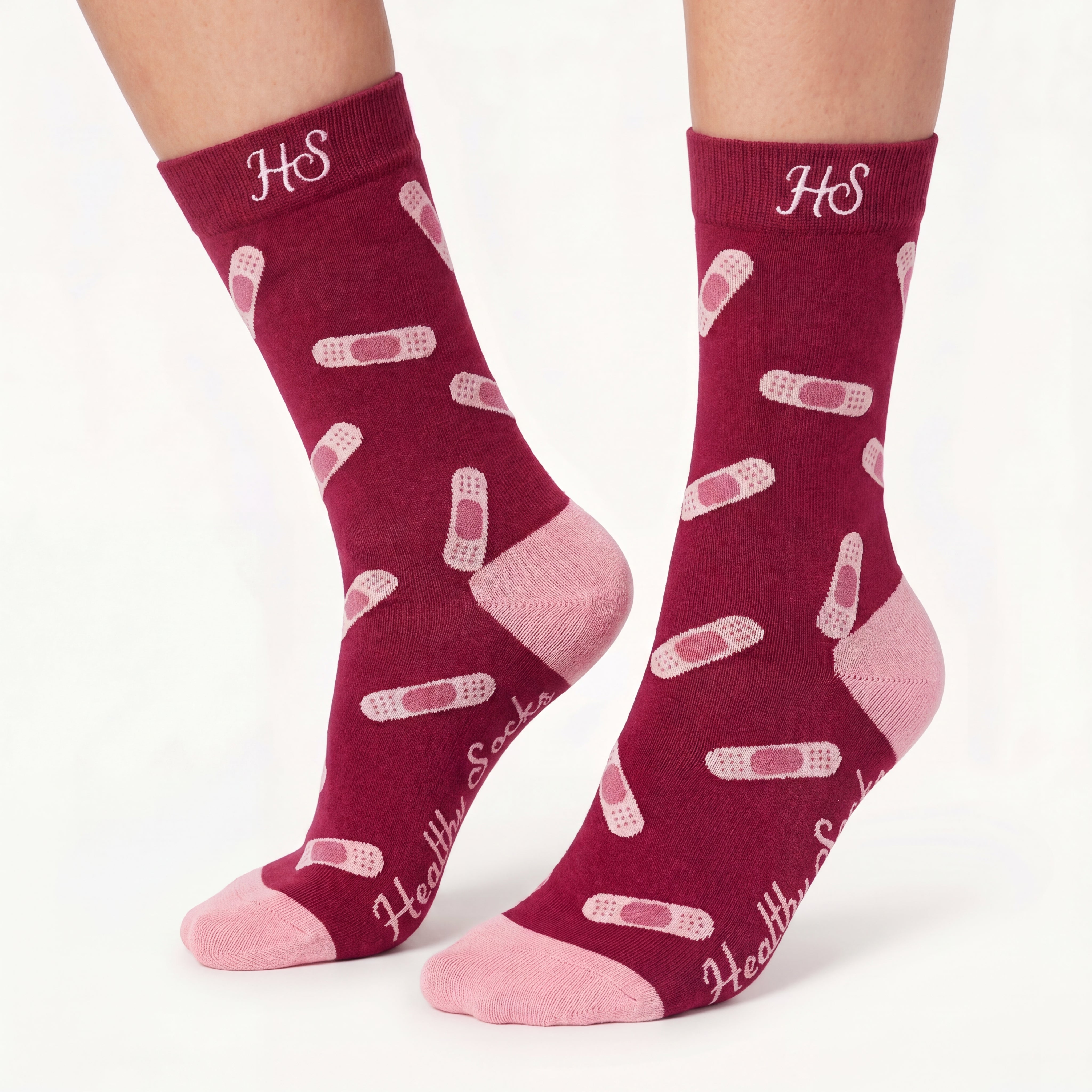 Pflaster-Socken – Rosa Edition