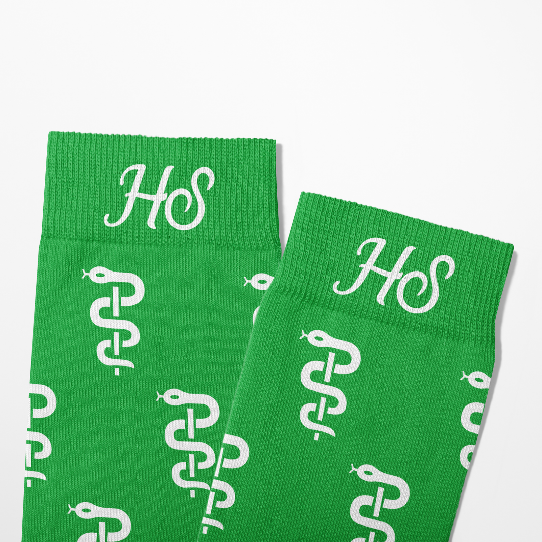 Äskulapstab-Socken – Grüne Edition