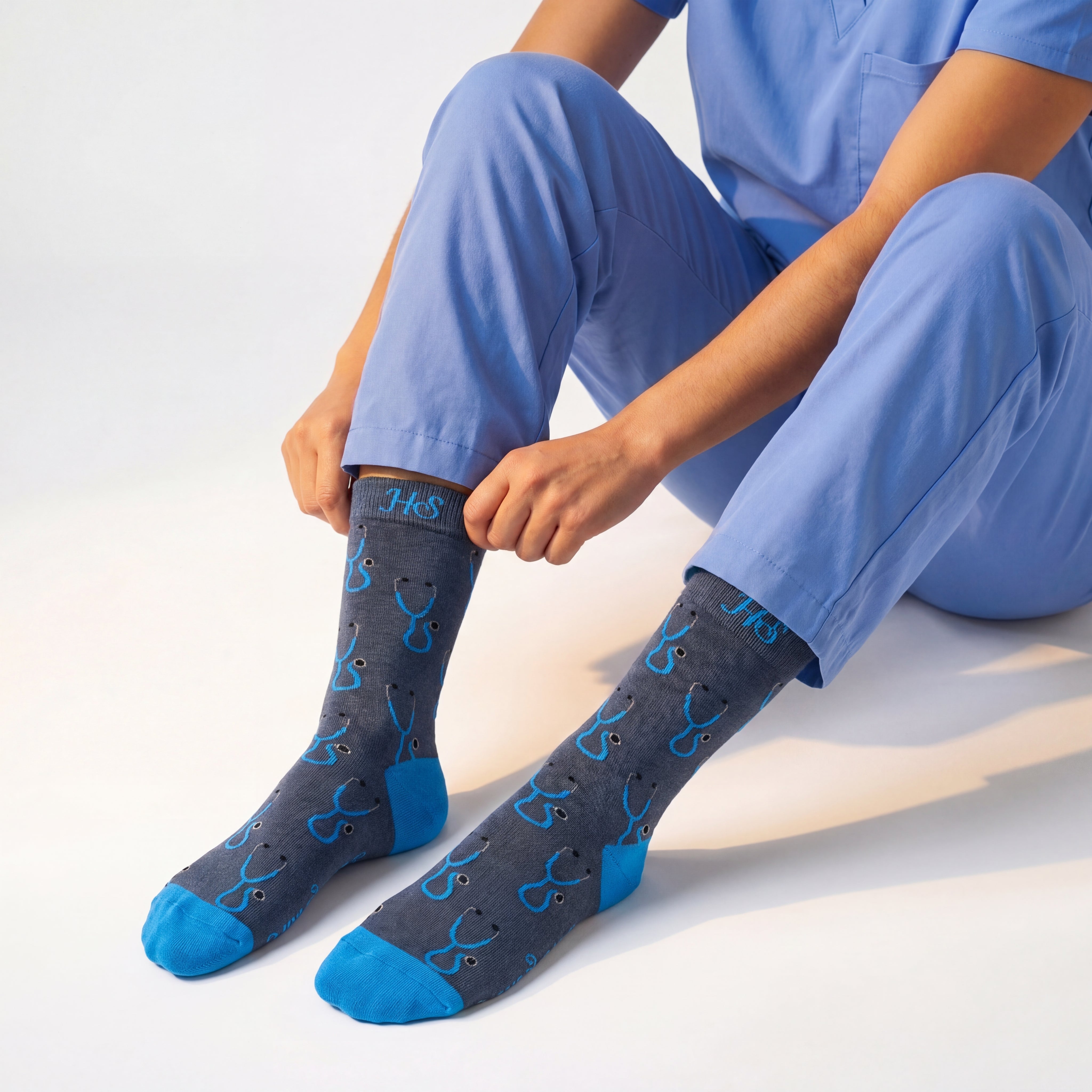 Stethoskop-Socken – Graue Edition