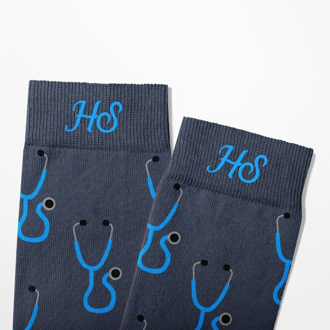 Stethoskop-Socken – Graue Edition